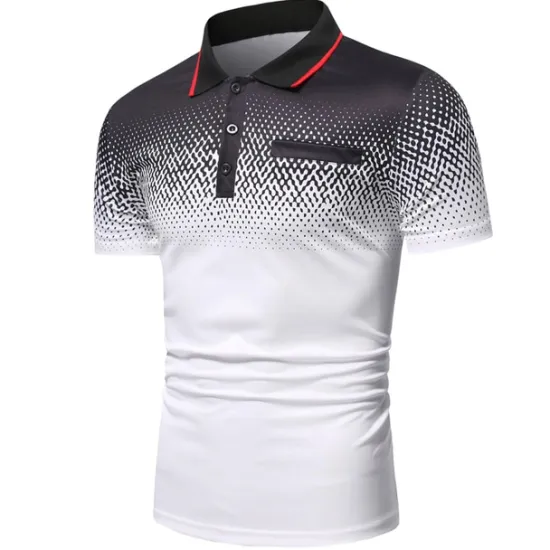 Clearance OUKU Men's Polo Shirt Golf Shirt Casual Holiday Ribbed Polo Collar Classic Short Sleeve Fashion Basic Color Block Button Summer Regular Fit Fire Red Black White Blue Orange Grey Polo Shirt