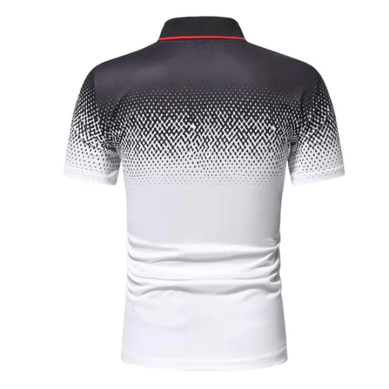 Clearance OUKU Men's Polo Shirt Golf Shirt Casual Holiday Ribbed Polo Collar Classic Short Sleeve Fashion Basic Color Block Button Summer Regular Fit Fire Red Black White Blue Orange Grey Polo Shirt