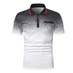 Clearance OUKU Men's Polo Shirt Golf Shirt Casual Holiday Ribbed Polo Collar Classic Short Sleeve Fashion Basic Color Block Button Summer Regular Fit Fire Red Black White Blue Orange Grey Polo Shirt