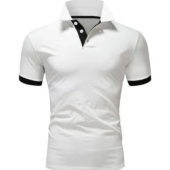 OUKU Men's Polo Shirt Golf Shirt Outdoor Casual Polo Collar Classic Short Sleeve Basic Classic Solid Color Button Front Button-Down Summer Regular Fit Apple Green Lake blue Black / Red Black White Yellow