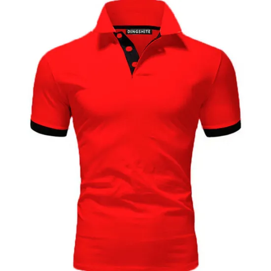 OUKU Men's Polo Shirt Golf Shirt Outdoor Casual Polo Collar Classic Short Sleeve Basic Classic Solid Color Button Front Button-Down Summer Regular Fit Apple Green Lake blue Black / Red Black White Yellow