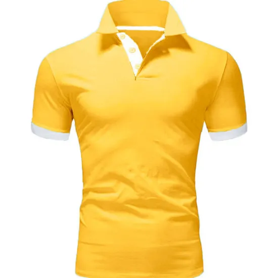 OUKU Men's Polo Shirt Golf Shirt Outdoor Casual Polo Collar Classic Short Sleeve Basic Classic Solid Color Button Front Button-Down Summer Regular Fit Apple Green Lake blue Black / Red Black White Yellow
