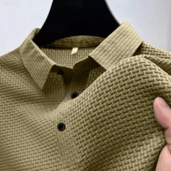 Hot OUKU Men's Polo Shirts Golf Shirt Casual Holiday Classic Short Sleeve Fashion Basic Plain Buttons Summer Regular Fit Navy Black White Yellow Green Dark Blue Polo Shirts