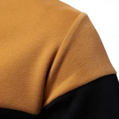 Sale OUKU Men's Polo Sweatshirt Yellow Army Green Red Blue Green Lapel Color Block Casual Daily Sports Casual Spring & Fall Clothing Apparel Hoodies Sweatshirts Long Sleeve
