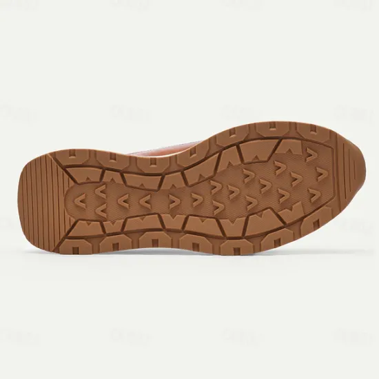 Clearance OUKU Men's Premium Cowhide Leather Sneakers with Crocodile Texture and Lace-Up Design – Casual Athletic Shoes for Everyday Wear