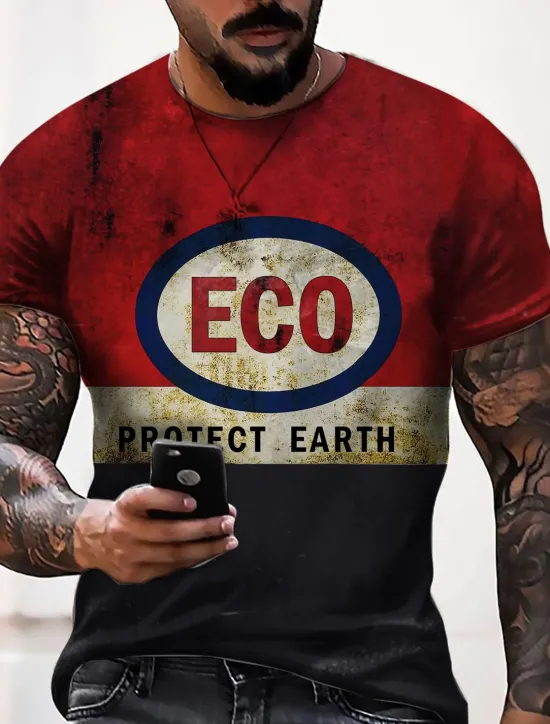 Outlet OUKU Men's Premium Garage Shop T shirt Tee Retro Shirts Short Sleeve T shirt 3D Print Crew Neck Shirt Vintage Designer Sportswear Casual Daily Summer Clothing Apparel