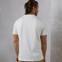 Outlet OUKU Men's Print T Shirt Tee Top 100% Cotton Short Sleeve Graphic Shirt White Gray Comfortable Tee Street Sports Outdoor Fashion Designer Clothing