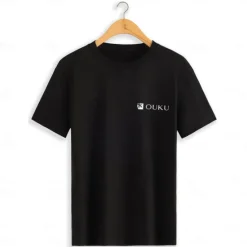 Outlet OUKU Men's Print T Shirt Tee Top 100% Cotton Short Sleeve Graphic Shirt White Gray Comfortable Tee Street Sports Outdoor Fashion Designer Clothing