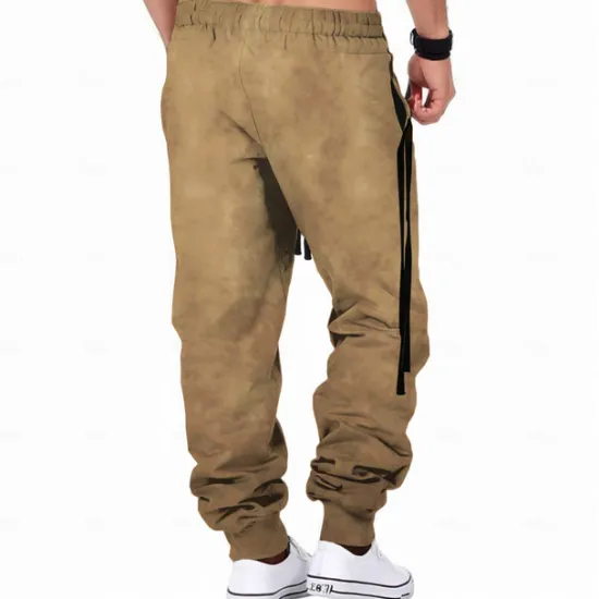 New OUKU Men's Printed Big Eyes Sweatpants Trousers Mid Waist Drawstring Elastic Waist Active Vintage Casual Outdoor Vacation Streetwear with Pockets Spring Fall 3D Print Red Blue Orange