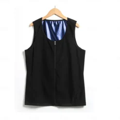 Online OUKU Men's PU leather Tank Full Zip Top Vest Top Undershirt Sleeveless Shirt Plain Crewneck Outdoor Going out Sleeveless Fashion Designer Muscle Top Black