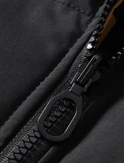 Outlet OUKU Men's Puffer Jacket Hoodie Coat Padded Zipper Pocket Print Sports Outdoor Regular Outdoor Casual / Daily Winter Letter Black Yellow Red Khaki Puffer Jacket