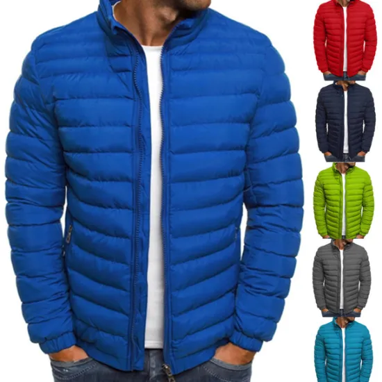 New OUKU Men's Puffer Jacket Transition Jacket Outdoor Classic Spring & Fall Polyester Windproof Lightweight Solid Color Light Blue Navy Big red Grass Green Vest