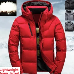Outlet OUKU Men's Puffer Jacket Winter Autumn / Fall Down Thermal Warm Windproof Breathable Lightweight Black Red Dark Gray Vest