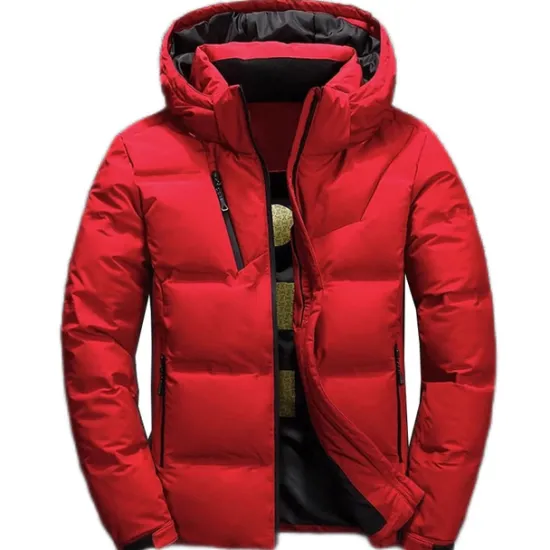 Outlet OUKU Men's Puffer Jacket Winter Autumn / Fall Down Thermal Warm Windproof Breathable Lightweight Black Red Dark Gray Vest