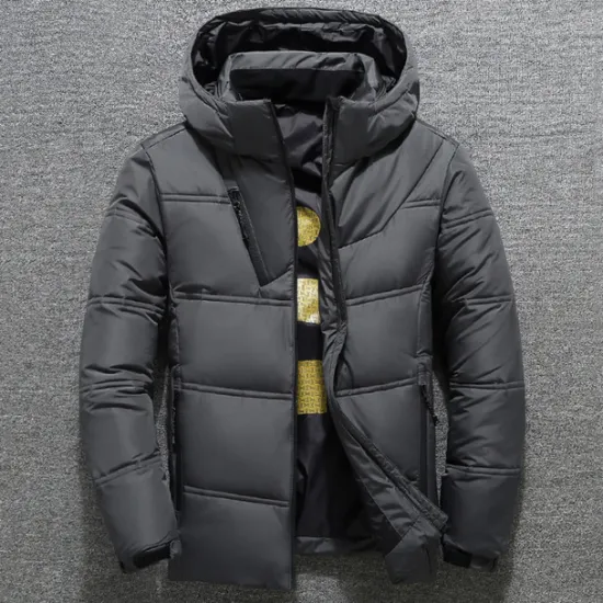 Outlet OUKU Men's Puffer Jacket Winter Autumn / Fall Down Thermal Warm Windproof Breathable Lightweight Black Red Dark Gray Vest