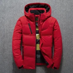 Outlet OUKU Men's Puffer Jacket Winter Autumn / Fall Down Thermal Warm Windproof Breathable Lightweight Black Red Dark Gray Vest