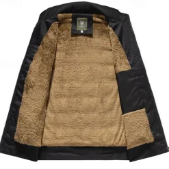 Discount OUKU Men's Puffer Vest Daily Casual Fall & Winter Pocket Polyester Warm Solid Color Zipper Stand Collar Regular Fit Black Dark Navy Blue Khaki Vest