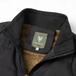 Discount OUKU Men's Puffer Vest Daily Casual Fall & Winter Pocket Polyester Warm Solid Color Zipper Stand Collar Regular Fit Black Dark Navy Blue Khaki Vest