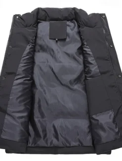 Best OUKU Men's Puffer Vest Daily Casual Fall & Winter Pocket Polyester Comfortable Plain Zipper Stand Collar Black Pink Blue Khaki Vest