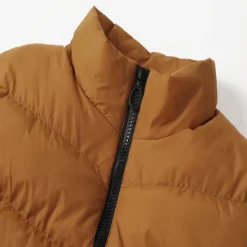 Online OUKU Men's Puffer Vest Daily Wear Vacation Going out Fashion Basic Spring & Fall Zipper Polyester Comfortable Plain Zipper Stand Collar Regular Fit Dark Yellow Deep Green Wine Black Vest