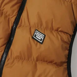 Online OUKU Men's Puffer Vest Daily Wear Vacation Going out Fashion Basic Spring & Fall Zipper Polyester Comfortable Plain Zipper Stand Collar Regular Fit Dark Yellow Deep Green Wine Black Vest