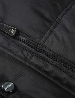 Sale OUKU Men's Puffer Vest Fleece Vest Gilet Daily Date Vacation Fashion Casual Fall & Winter Pocket Polyester Warm Comfortable Solid Color Hidden Buttoned Front Stand Collar Regular Fit Black Blue Vest