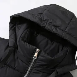 Sale OUKU Men's Puffer Vest Hoodie Vest Padded Gilet Quilted Vest Daily Date Vacation Fashion Casual Fall & Winter Pocket Detachable Hood Polyester Warm Comfortable Solid Color Zipper Hooded Regular Fit Black