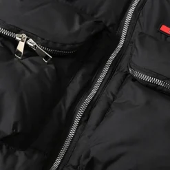 Sale OUKU Men's Puffer Vest Hoodie Vest Padded Gilet Quilted Vest Daily Date Vacation Fashion Casual Fall & Winter Pocket Detachable Hood Polyester Warm Comfortable Solid Color Zipper Hooded Regular Fit Black