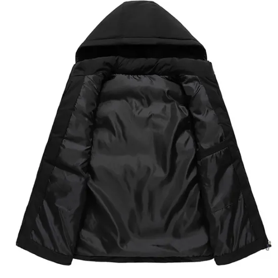 Sale OUKU Men's Puffer Vest Thermal Warm Breathable Lightweight Winter Autumn / Fall Solid Color Black White Red Blue Puffer Jacket