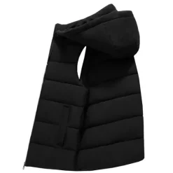 Sale OUKU Men's Puffer Vest Thermal Warm Breathable Lightweight Winter Autumn / Fall Solid Color Black White Red Blue Puffer Jacket