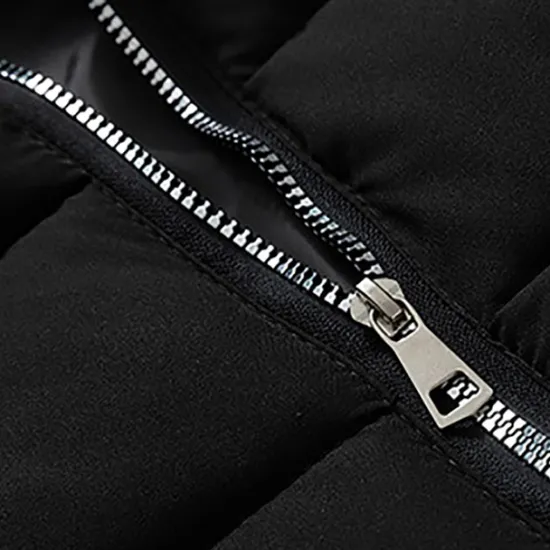 Sale OUKU Men's Puffer Vest Thermal Warm Breathable Lightweight Winter Autumn / Fall Solid Color Black White Red Blue Puffer Jacket