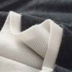 Clearance OUKU Men's Pullover Merino Wool Sweater 2 in 1 Solid Color Crew Neck Knitwear Elegant Christmas Outdoor Clothing Apparel Fall Winter Black Brown S M L