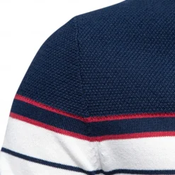 Outlet OUKU Men's Pullover Sweater Jumper Ribbed Knit Regular Tops Color Block Striped Crew Neck Knitwear Daily Outdoor Vacation Clothing Apparel Spring Fall Wine Navy Blue S M L