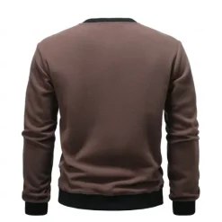 New OUKU Men's Pullover Wine Red Black Light Green Army Green Blue Round Neck Plain Sports & Outdoor Sports Streetwear non-printing Designer Basic Casual Winter Clothing Apparel Hoodies Sweatshirts