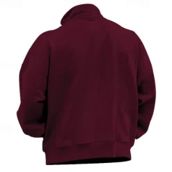 New OUKU Men's Quarter Zip Polo Golf Shirt Daily Holiday Quarter Zip Long Sleeve Fashion Modern Plain Spring & Fall Regular Fit Black White Wine Red Camel Light Grey Quarter Zip Polo