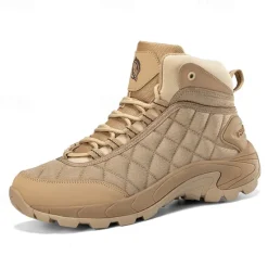 Outlet OUKU Men's Quilted Hiking Boots - Lightweight, Waterproof, Non-Slip Sole, High-Top Design, Ideal for Outdoor Adventures