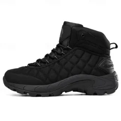 Outlet OUKU Men's Quilted Hiking Boots - Lightweight, Waterproof, Non-Slip Sole, High-Top Design, Ideal for Outdoor Adventures