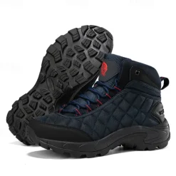 Outlet OUKU Men's Quilted Hiking Boots - Lightweight, Waterproof, Non-Slip Sole, High-Top Design, Ideal for Outdoor Adventures