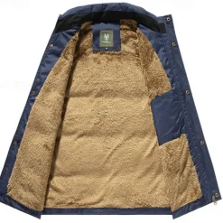 Outlet OUKU Men's Quilted Vest Daily Casual Fall & Winter Pocket Polyester Comfortable Solid Color Zipper Stand Collar Black Khaki Army Green Dark Blue Vest