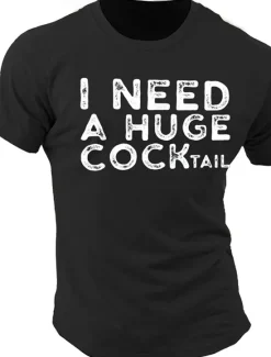 Hot OUKU Men's Quotes & Sayings Letter Printed Funny T Shirt Tee Top 100% Cotton Short Sleeve Graphic Shirt Heather Gray Black Army Green Comfortable Tee Street Sports Outdoor Fashion Designer Clothing