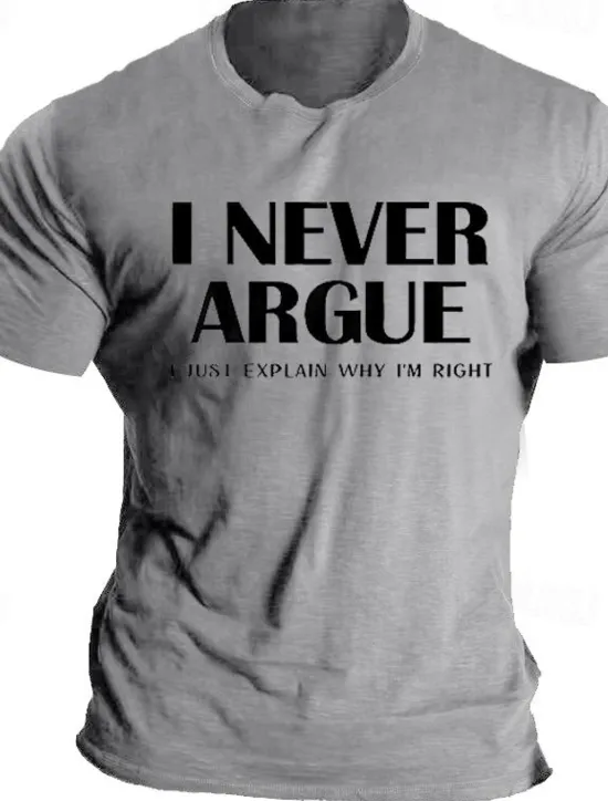 Clearance OUKU Men's Quotes & Sayings T Shirt Graphic Tee 100% Cotton Short Sleeve Graphic Shirt Heather Gray Black Army Green Comfortable Tee Vacation Daily Wear Fashion Designer Clothing