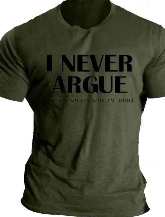 Clearance OUKU Men's Quotes & Sayings T Shirt Graphic Tee 100% Cotton Short Sleeve Graphic Shirt Heather Gray Black Army Green Comfortable Tee Vacation Daily Wear Fashion Designer Clothing