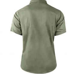 Best OUKU Men's Reindeer Work Shirt Western Shirt Cargo Shirt Short Sleeve Casual Tactical Sports Outdoor WorkWear Summer Spring Turndown Front Two Pockets Cotton Button Up Shirts Army Green Khaki Dark Blue