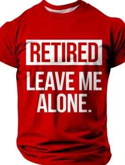 Online OUKU Men's Retired T Shirt Short Sleeve T shirt 3D Print Crew Neck Shirt Fashion Daily Basic Street Casual Daily Black Red Blue Summer Spring All Seasons Clothing Apparel S M L XL XXL XXXL