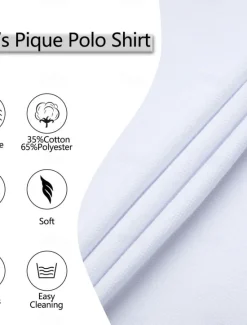 New OUKU Men's Rib Knit Top Vacation Casual Lapel Classic Short Sleeve Basic Modern Solid Colored Buttons Summer Blue + White Blue + Red Blue + Gray Blue + Navy Navy + white Rib Knit Top
