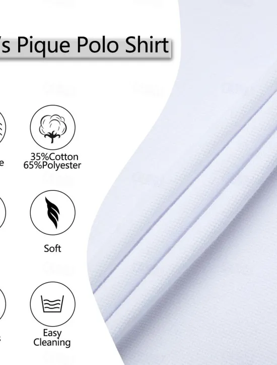 New OUKU Men's Rib Knit Top Vacation Casual Lapel Classic Short Sleeve Basic Modern Solid Colored Buttons Summer Blue + White Blue + Red Blue + Gray Blue + Navy Navy + white Rib Knit Top