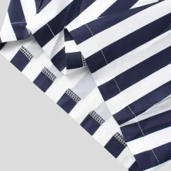 Online OUKU Men's Rompers Short Sleeve Jumpsuit with Pockets Stripe Drawstring Waist Shorts overall Comfort Breathable Daily Sports Streetwear