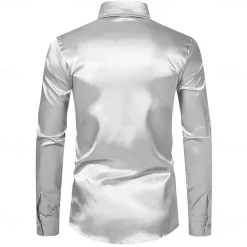 OUKU Men's Rose Casual Shirt Button Up Shirt Long Sleeve Fashion Casual Party Casual Spring Fall Turndown Button Up Black Yellow Red Blue