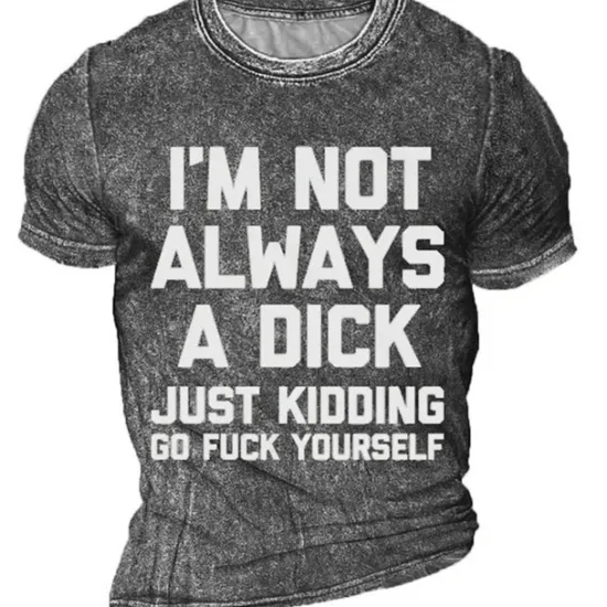 Best OUKU Men's Rude Offensive Graphic Letter T shirt Tee Short Sleeve T shirt 3D Print Crew Neck Shirt Vintage Fashion Designer Outdoor Casual Daily Black Navy Blue Dark Green Spring & Summer Clothing Apparel