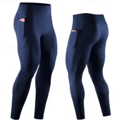 Clearance OUKU Men's Running Pants Compression Tights Leggings Pocket Elastic Waistband Leggings Outdoor Sports & Outdoor Athletic Fall Quick Dry Lightweight Soft Marathon Running Workout Tailored Fit Sportswear